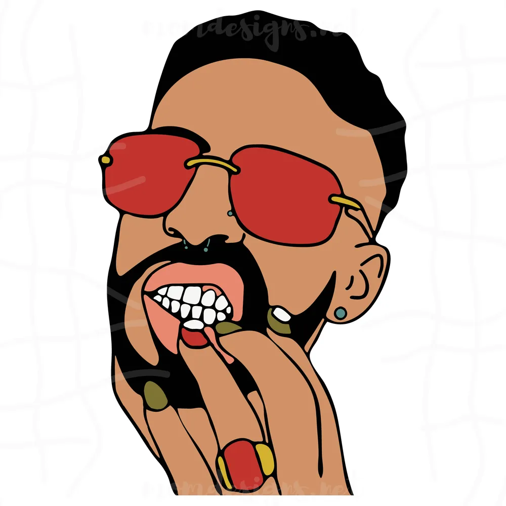 Bad Bunny Svg, Funny Bunny Svg, Rapper Svg, Bad Boy Svg, Bunny Svg