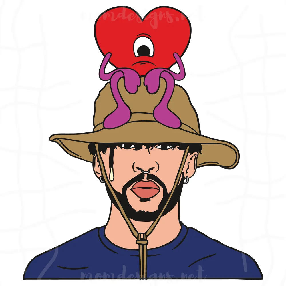 Corazon de Bad bunny SVG, Un verano sin ti SVG